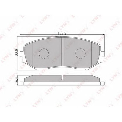 Photo Kit de plaquettes de frein, frein à disque LYNXauto BD7302