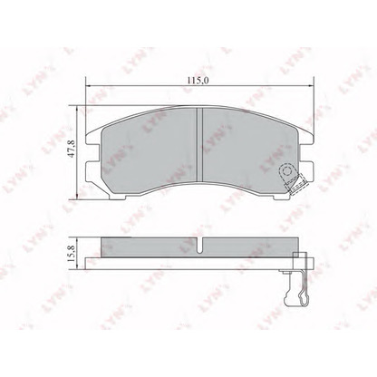 Photo Kit de plaquettes de frein, frein à disque LYNXauto BD7307