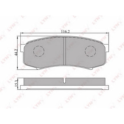 Photo Kit de plaquettes de frein, frein à disque LYNXauto BD7505