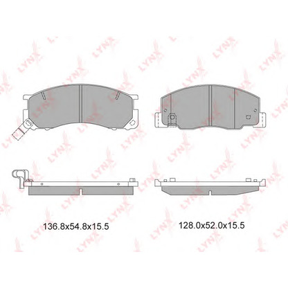 Photo Kit de plaquettes de frein, frein à disque LYNXauto BD7512