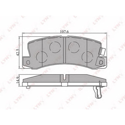 Photo Kit de plaquettes de frein, frein à disque LYNXauto BD7521