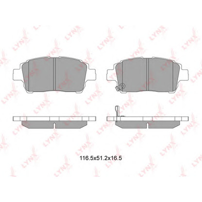 Photo Brake Pad Set, disc brake LYNXauto BD7526