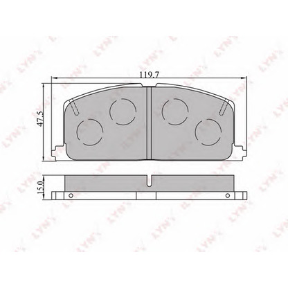 Photo Kit de plaquettes de frein, frein à disque LYNXauto BD7533