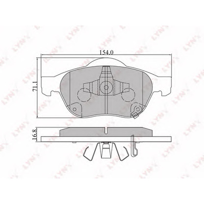 Фото Комплект тормозных колодок, дисковый тормоз LYNXauto BD7545