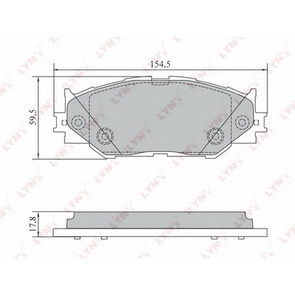 Photo Kit de plaquettes de frein, frein à disque LYNXauto BD7589