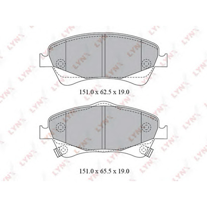 Photo Brake Pad Set, disc brake LYNXauto BD7598