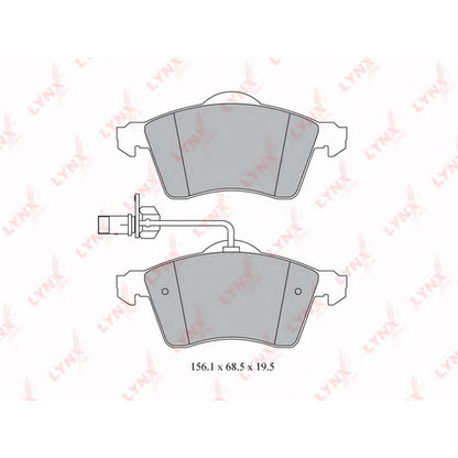 Photo Kit de plaquettes de frein, frein à disque LYNXauto BD8027