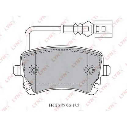 Photo Kit de plaquettes de frein, frein à disque LYNXauto BD8033