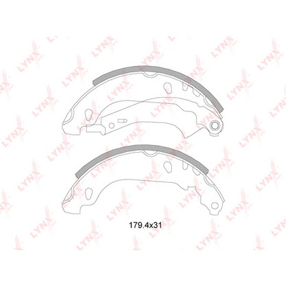 Photo Brake Shoe Set LYNXauto BS6101