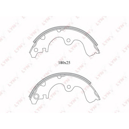 Photo Brake Shoe Set LYNXauto BS7510