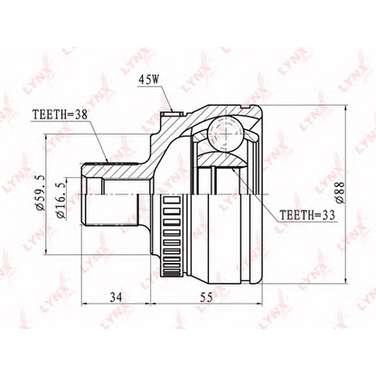 Foto Kit giunti, Semiasse LYNXauto CO1203A