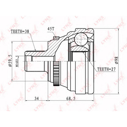 Foto Articulación, árbol de transmisión LYNXauto CO1220A