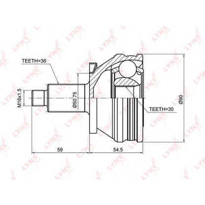 Photo Jeu de joints, arbre de transmission LYNXauto CO1225