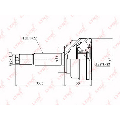 Photo Joint Kit, drive shaft LYNXauto CO1807