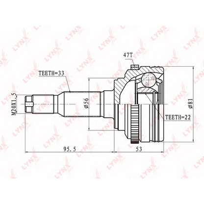 Photo Jeu de joints, arbre de transmission LYNXauto CO1808A