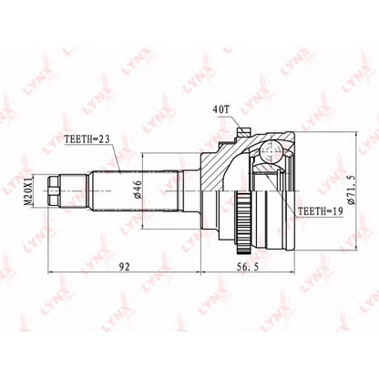 Photo Joint Kit, drive shaft LYNXauto CO1812A