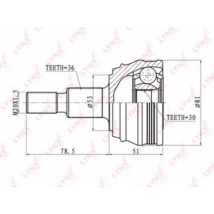 Foto Articulación, árbol de transmisión LYNXauto CO2800