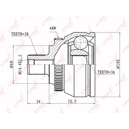 Photo Joint Kit, drive shaft LYNXauto CO3019A