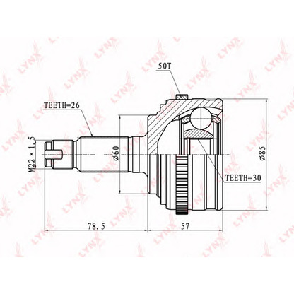 Photo Jeu de joints, arbre de transmission LYNXauto CO3408A