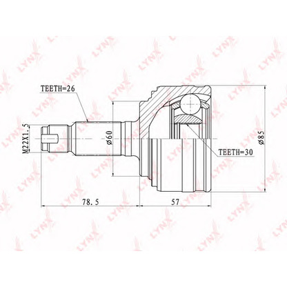 Photo Joint Kit, drive shaft LYNXauto CO3409