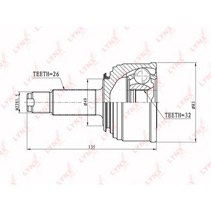 Foto Kit giunti, Semiasse LYNXauto CO3452