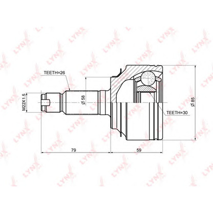 Photo Joint Kit, drive shaft LYNXauto CO3649