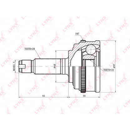 Photo Joint Kit, drive shaft LYNXauto CO3651A