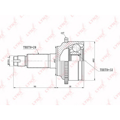 Photo Joint Kit, drive shaft LYNXauto CO5101A