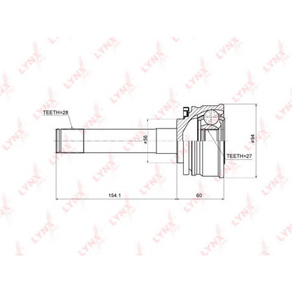 Photo Joint Kit, drive shaft LYNXauto CO5506