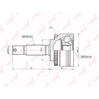 Photo Joint Kit, drive shaft LYNXauto CO5513A