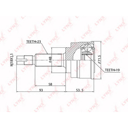 Photo Joint Kit, drive shaft LYNXauto CO5715