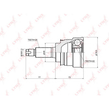 Photo Joint Kit, drive shaft LYNXauto CO7323