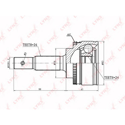 Photo Joint Kit, drive shaft LYNXauto CO7504A