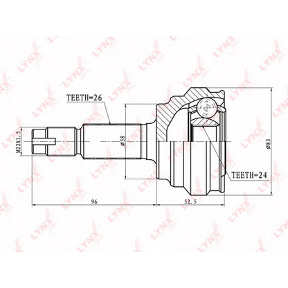 Photo Joint Kit, drive shaft LYNXauto CO7516