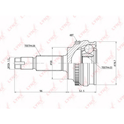 Photo Joint Kit, drive shaft LYNXauto CO7517A