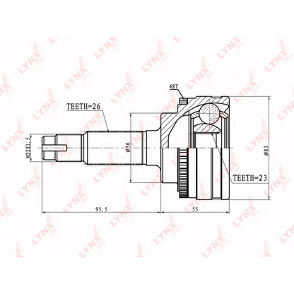 Foto Kit giunti, Semiasse LYNXauto CO7521A