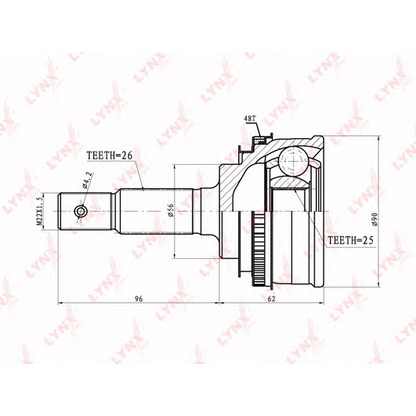 Photo Jeu de joints, arbre de transmission LYNXauto CO7525A