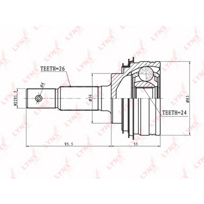 Photo Joint Kit, drive shaft LYNXauto CO7537