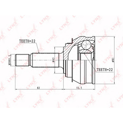 Foto Juego de articulación, árbol de transmisión LYNXauto CO8001