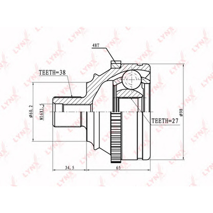 Photo Joint Kit, drive shaft LYNXauto CO8005A