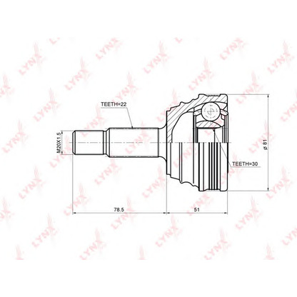 Photo Joint, drive shaft LYNXauto CO8011A