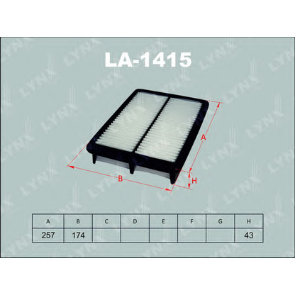 Photo Air Filter LYNXauto LA1415