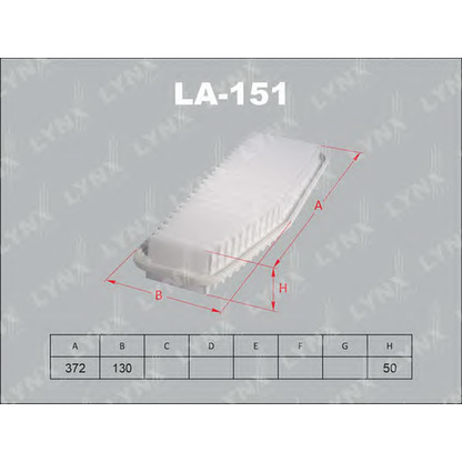 Zdjęcie Filtr powietrza LYNXauto LA151
