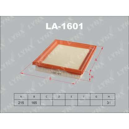 Photo Air Filter LYNXauto LA1601