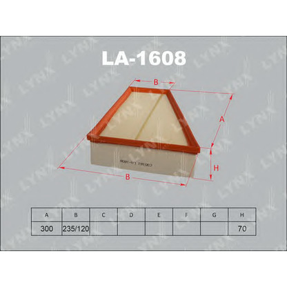 Photo Air Filter LYNXauto LA1608