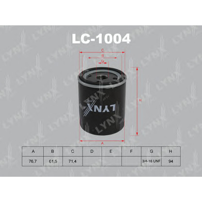 Photo Oil Filter LYNXauto LC1004