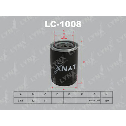 Photo Oil Filter LYNXauto LC1008