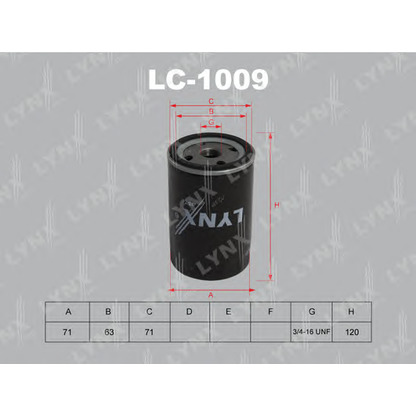 Photo Oil Filter LYNXauto LC1009