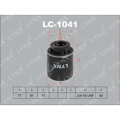 Photo Oil Filter LYNXauto LC1041