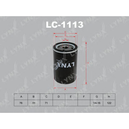 Photo Oil Filter LYNXauto LC1113